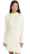 Wayf Lombard Mock Neck Sweater Dress In Ivory