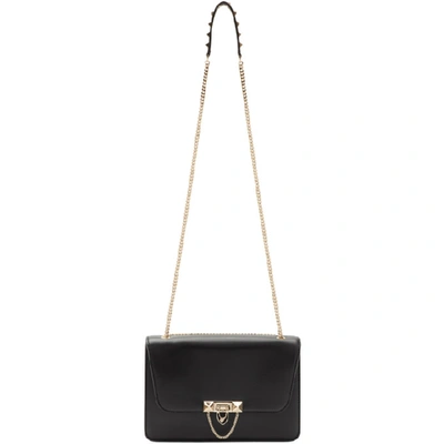 Valentino Garavani Demilune Leather Shoulder Bag In Black