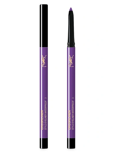 Saint Laurent Crushliner Stylo Waterproof Long-wear Precise Eyeliner In 3 Purple