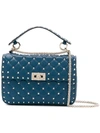 Valentino Garavani Rockstud Spike Medium Quilted-leather Shoulder Bag In Blue