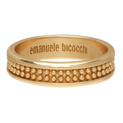 Emanuele Bicocchi Gold Ball Band Ring
