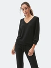 Michael Stars Gabriella V-neck Top In Black