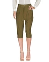 Ottod'ame Cropped Pants & Culottes In Military Green