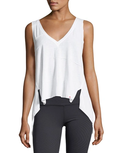 Vimmia Pacific Pintuck Asymmetric Performance Tank In White