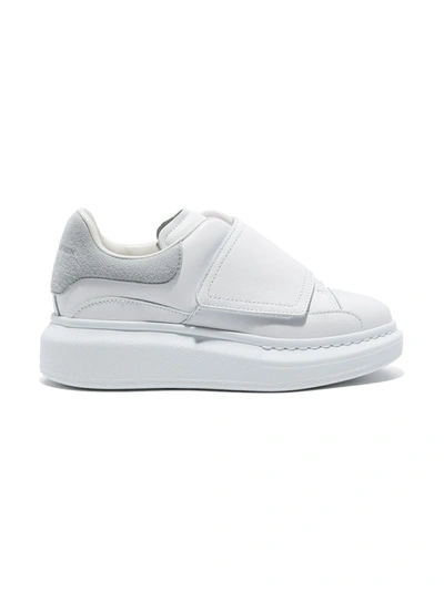 Alexander Mcqueen Oversized Touch-strap Trainers In 白色