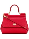 Dolce & Gabbana Sicily Shoulder Bag In Red