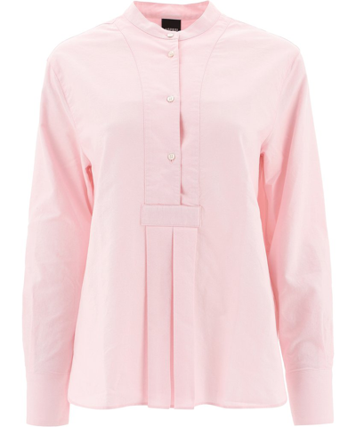 Aspesi Mandarin Collar Shirt In Pink