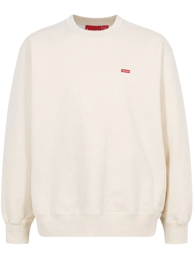 Supreme Small Box Logo Crewneck Sweatshirt In Neutrals | ModeSens