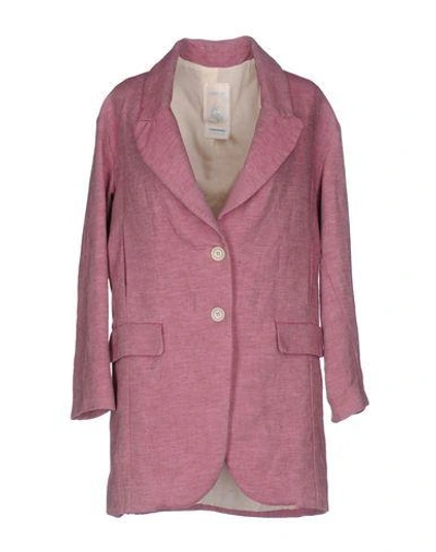 Ottod'ame Full-length Jacket In Mauve