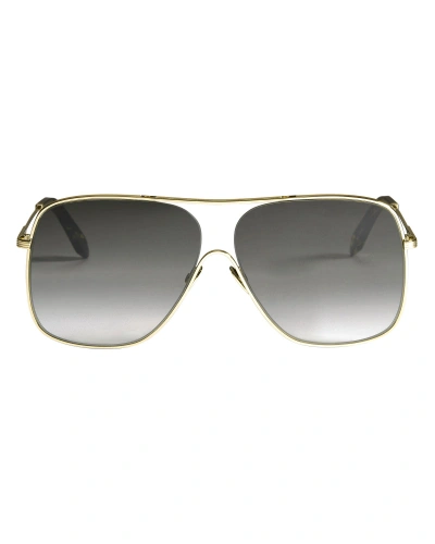 Victoria Beckham Gold Loop Navigator Sunglasses