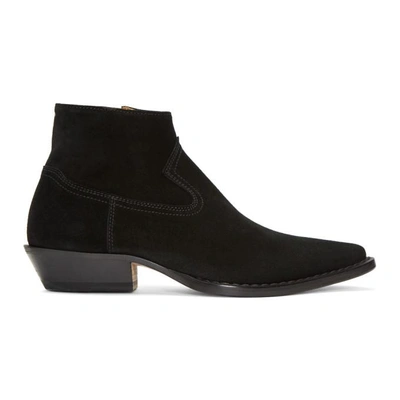 Maison Margiela Western Ankle Boots In 900 Black