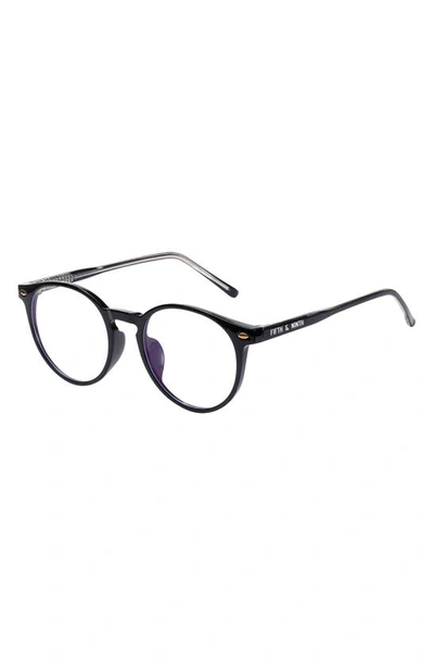 Fifth & Ninth Chandler 48mm Blue Light Filtering Glasses In Black