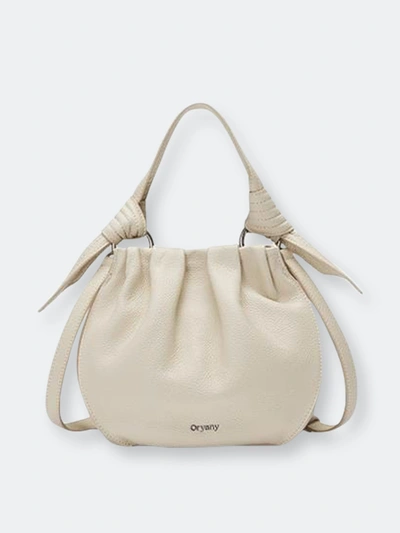Oryany Selena Leather Bucket Bag In White