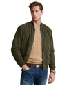 Polo Ralph Lauren Men's Suede Bomber Jacket In Company Olive