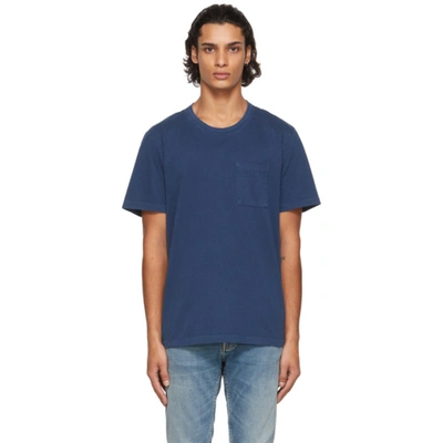 Nudie Jeans Navy One Pocket Roy T-shirt In Indigo