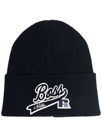 Hugo Boss Boss X Russell Athletic - Knitted Hat In Blue
