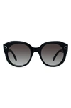 Celine Women's Round Sunglasses, 53mm In Shiny Black
