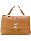 Zanellato Top Handle Tote Bag In Brown