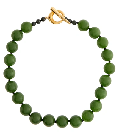 Sophie Buhai 18kt Gold Vermeil Necklace With Jade In Green