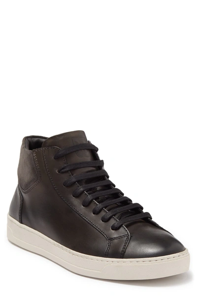 Bruno Magli Men s Dimento Leather Suede High top Sneakers In Dark Grey ModeSens