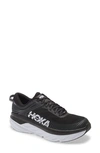 Hoka One One Bondi 7 Running Shoe In Black + White