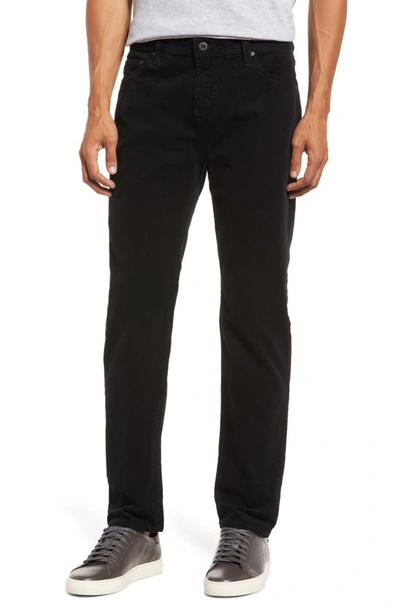 Ag Tellis Slim Fit Corduroy Pants In Pure Black