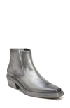 Franco Sarto Forta Booties Women's Shoes In Silver Faux Leather