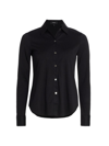 Theory Riduro Organic Cotton Button-up Shirt In Black