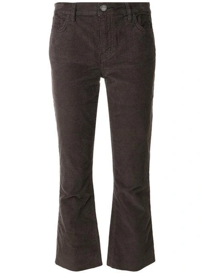 Current Elliott Cropped Flared Jeans In Black