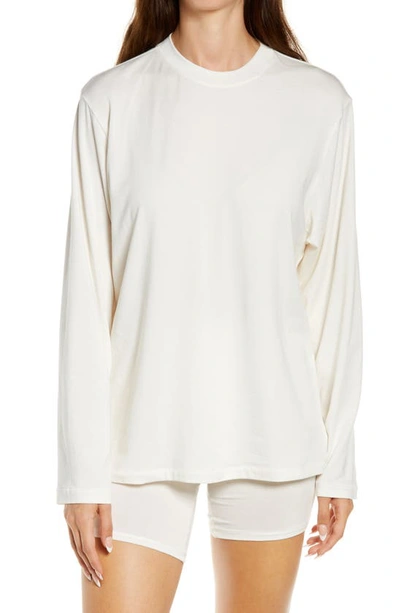Skims Boyfriend Long Sleeve T-shirt In Marble ModeSens