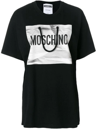 Moschino Oversized Cotton T-shirt In Black