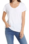 Madewell Whisper Cotton Scoopneck Tee In Optic White