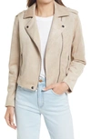 Bb Dakota By Steve Madden Jet Set Faux Suede Moto Jacket In Light Tan