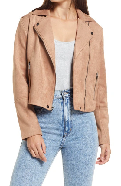 Bb Dakota By Steve Madden Not Your Baby Faux Suede Jacket In Birch