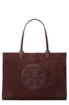 Tory Burch Ella Recycled Nylon Tote In Tempranillo