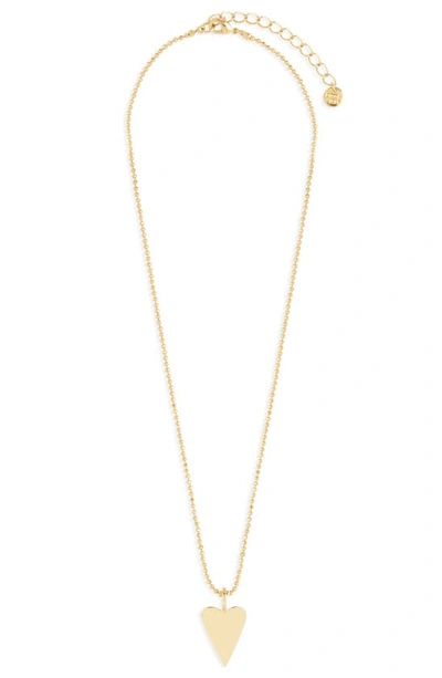 Brook & York Cameron 14k Gold Plated Heart Charm Pendant Necklace