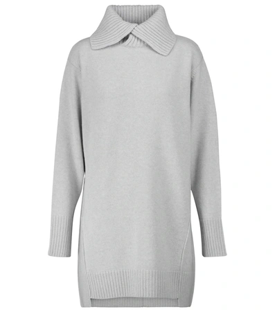 Dorothee Schumacher Timeless Ease Wool And Cashmere Minidress In Grau