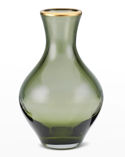 Aerin Introduction Sancia Baluster Glass Vase In Green