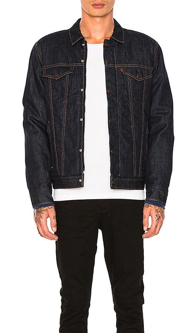 Levi's Down Fill Styled Trucker In Indigo | ModeSens