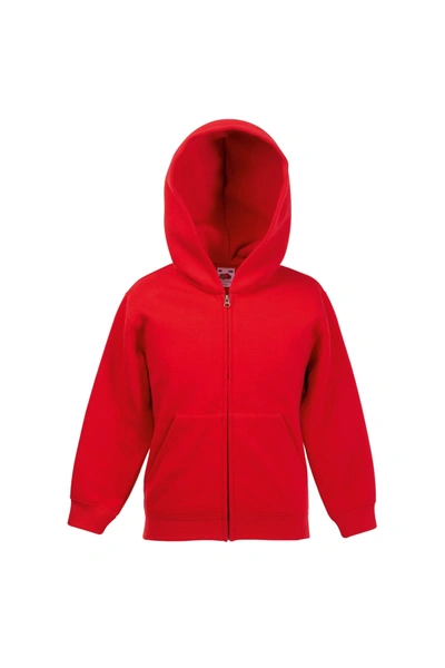Fruit Of The Loom Kids Unisex Premium 70/30 Hooded Sweatshirt / Hoodie (red)