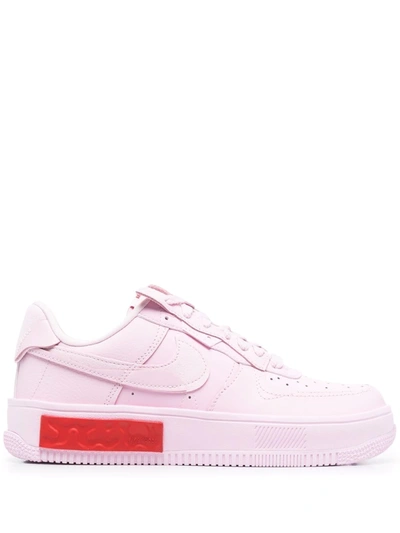 Nike Air Force 1 Leather Sneakers In 粉色