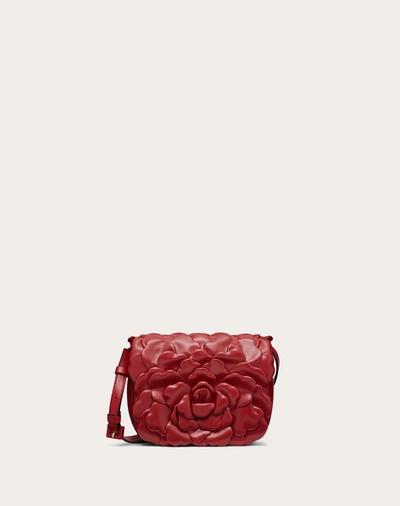 Valentino Garavani Atelier Rose 03 Edition Leather Rose Small Shoulder Bag In Red