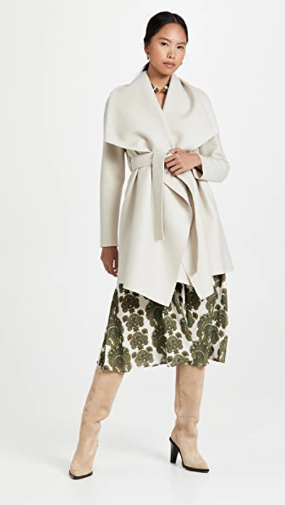 Harris Wharf London Women Blanket Coat Pressed Wool In Cream