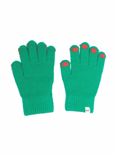 Bobo Choses Contrast Fingernail Gloves In Green