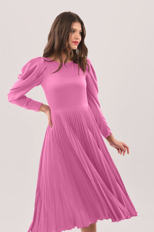 Closet London Pink Pleated Dress | ModeSens