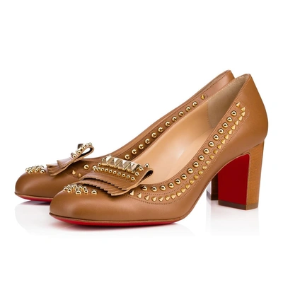Christian Louboutin Chichi Gold In Safari/noce Lucido
