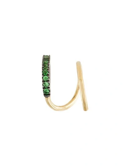 Maria Black 'bela Vert' Twirl Tsavorite Earring In Green