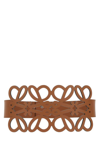 Loewe Anagram Laser-cut Leather Waist Belt In Brown