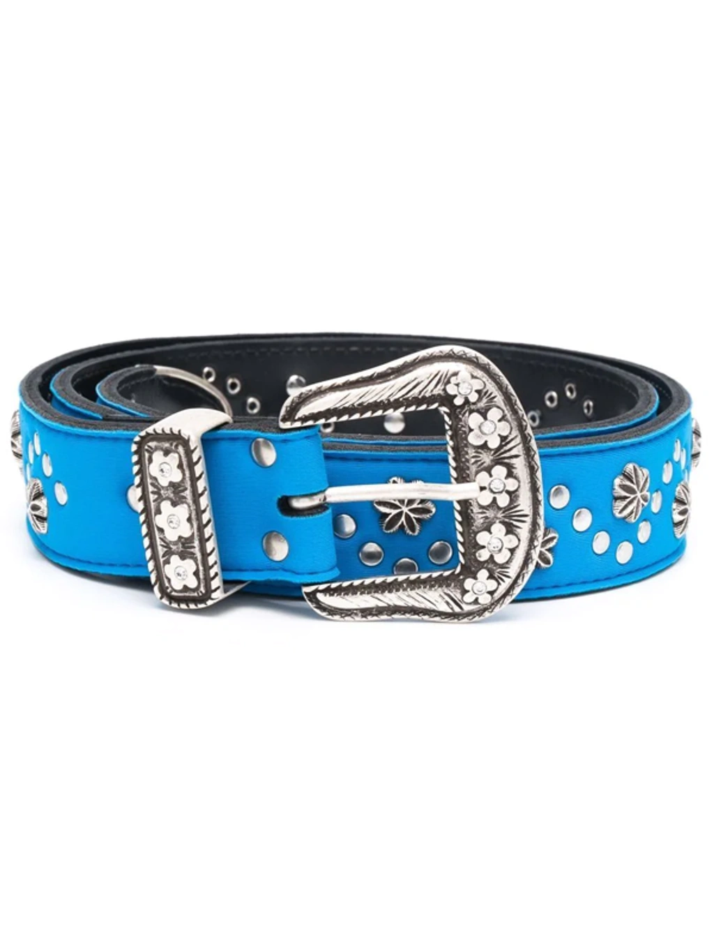安い Belt Leather Studded Crystal-embellished Erl In ModeSens | Blue 小物