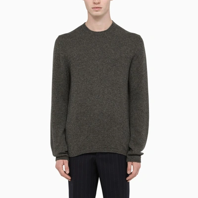 Prada Gray Crewneck Pullover In Grey